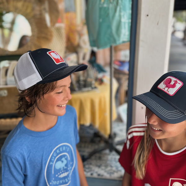 Kids Original Rooster Trucker Hat - Navy