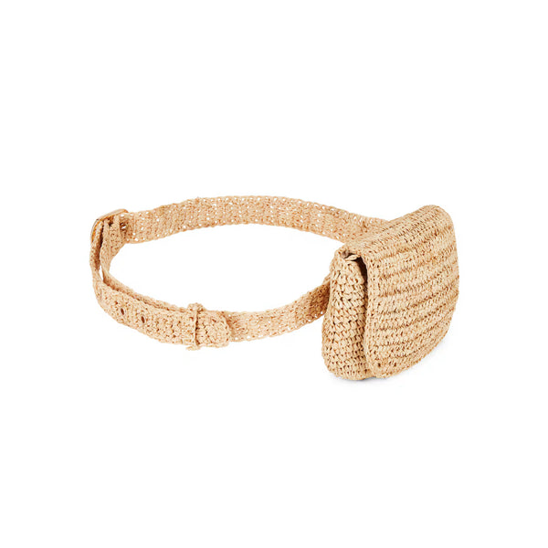 Straw Belt Bag - Natural