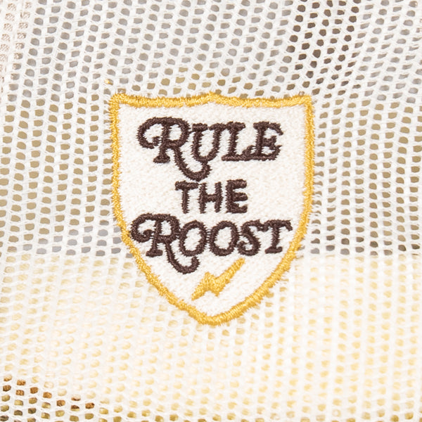 Crowing Rooster Leather Patch Cap