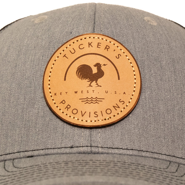 Round Leather Patch Hat