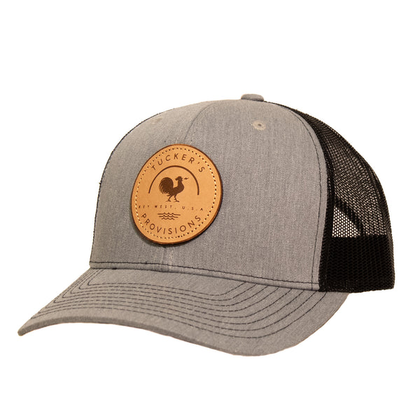 Round Leather Patch Hat