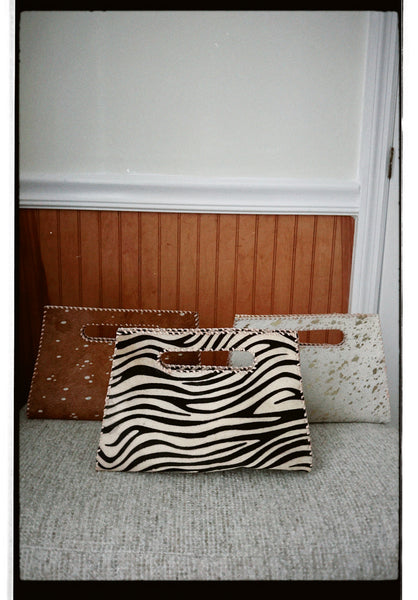 Mia Clutch Hairon Leather