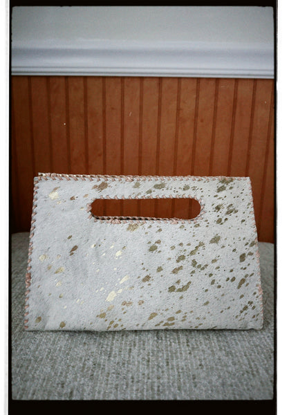 Mia Clutch Hairon Leather